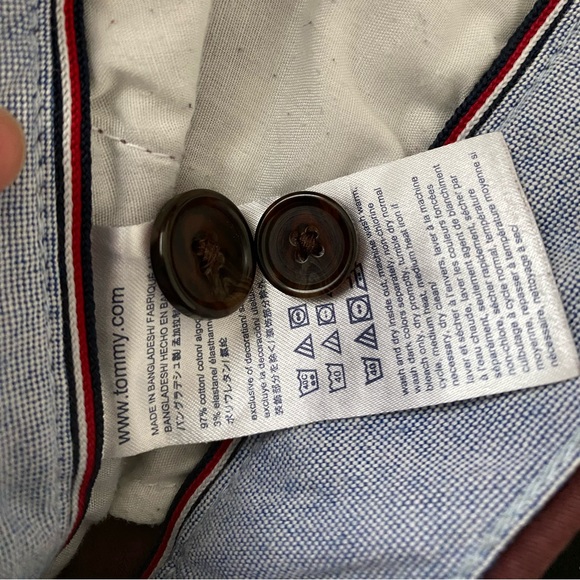 TOMMY HILFIGER SLIM FIT MAROON PANTS - Picture 4 of 6